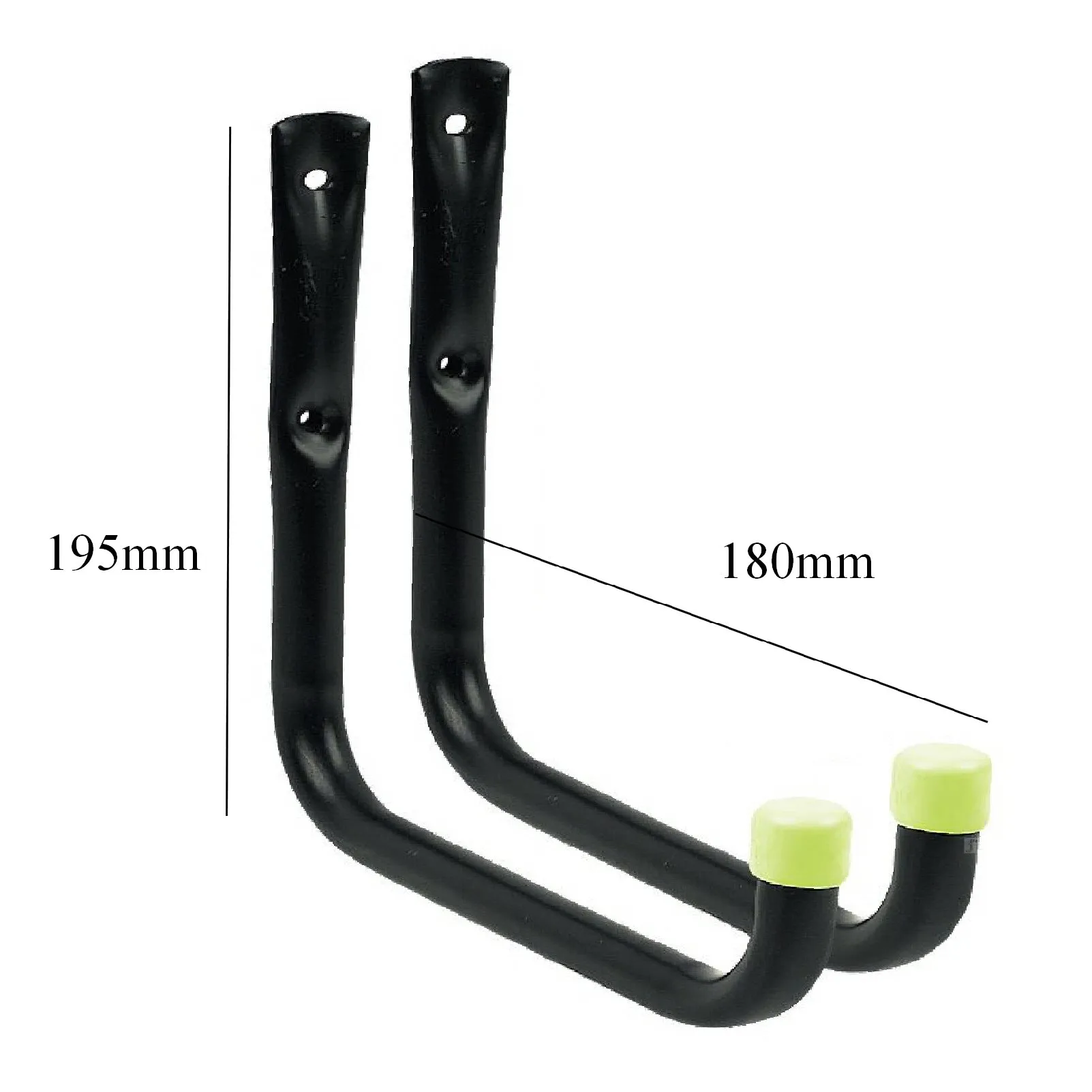 2 x Heavy Duty 18cm Storage Hooks Wall Mounted