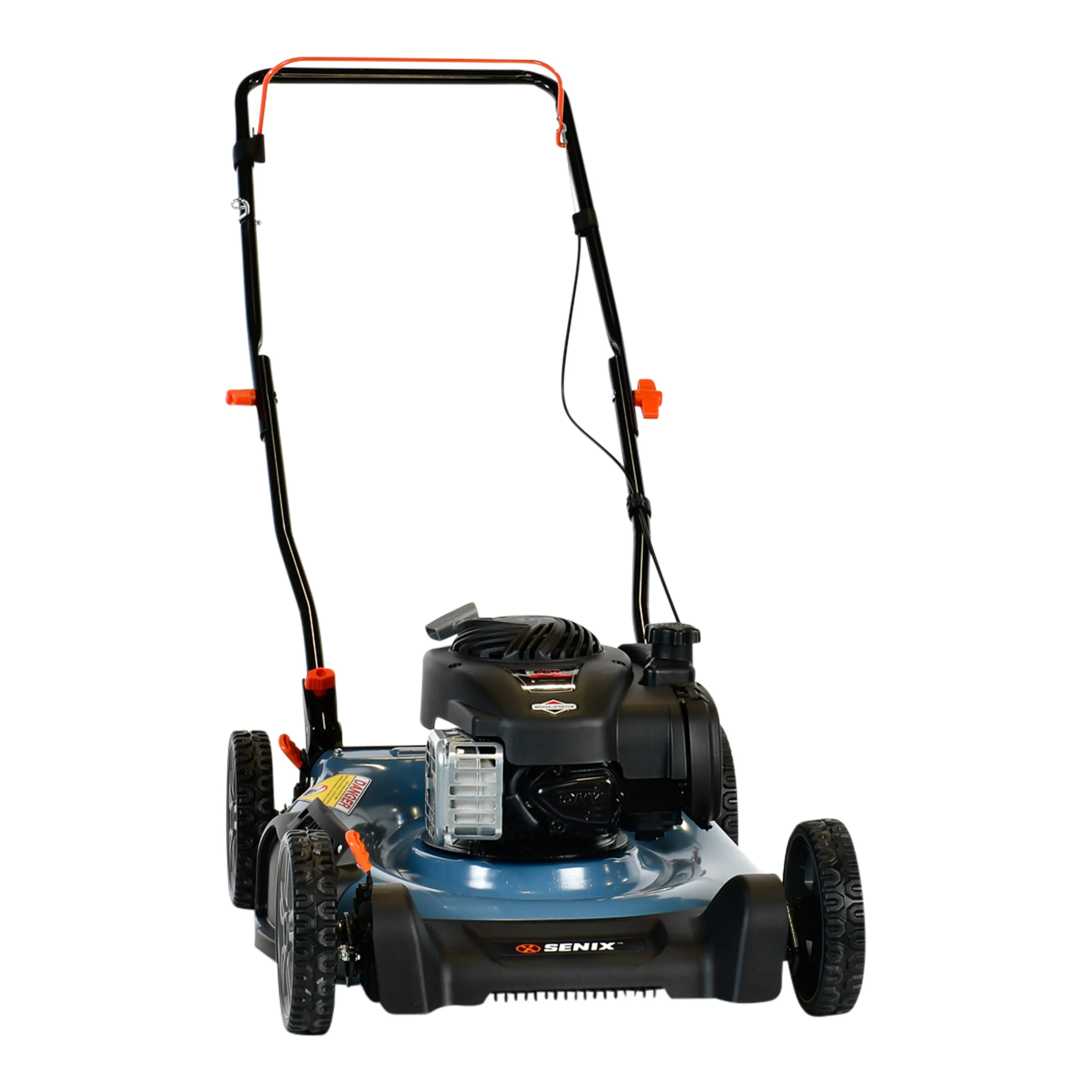 21-Inch 125cc Gas Powered 4-Cycle Push Lawn Mower, 2-In-1, Mulch and Side Discharge, LSPG-M3