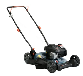 21-Inch 125cc Gas Powered 4-Cycle Push Lawn Mower, 2-In-1, Mulch and Side Discharge, LSPG-M3