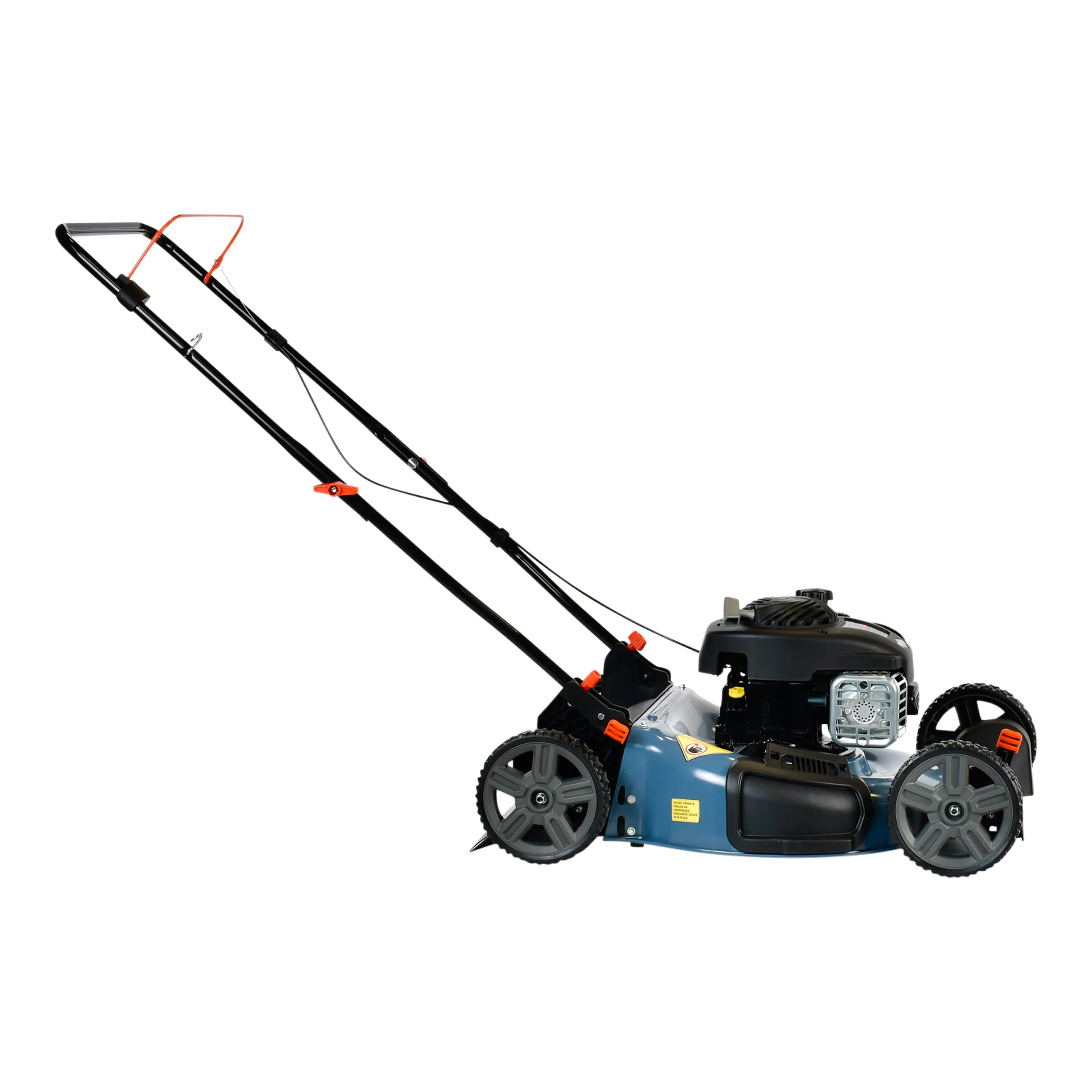 21-Inch 125cc Gas Powered 4-Cycle Push Lawn Mower, 2-In-1, Mulch and Side Discharge, LSPG-M3