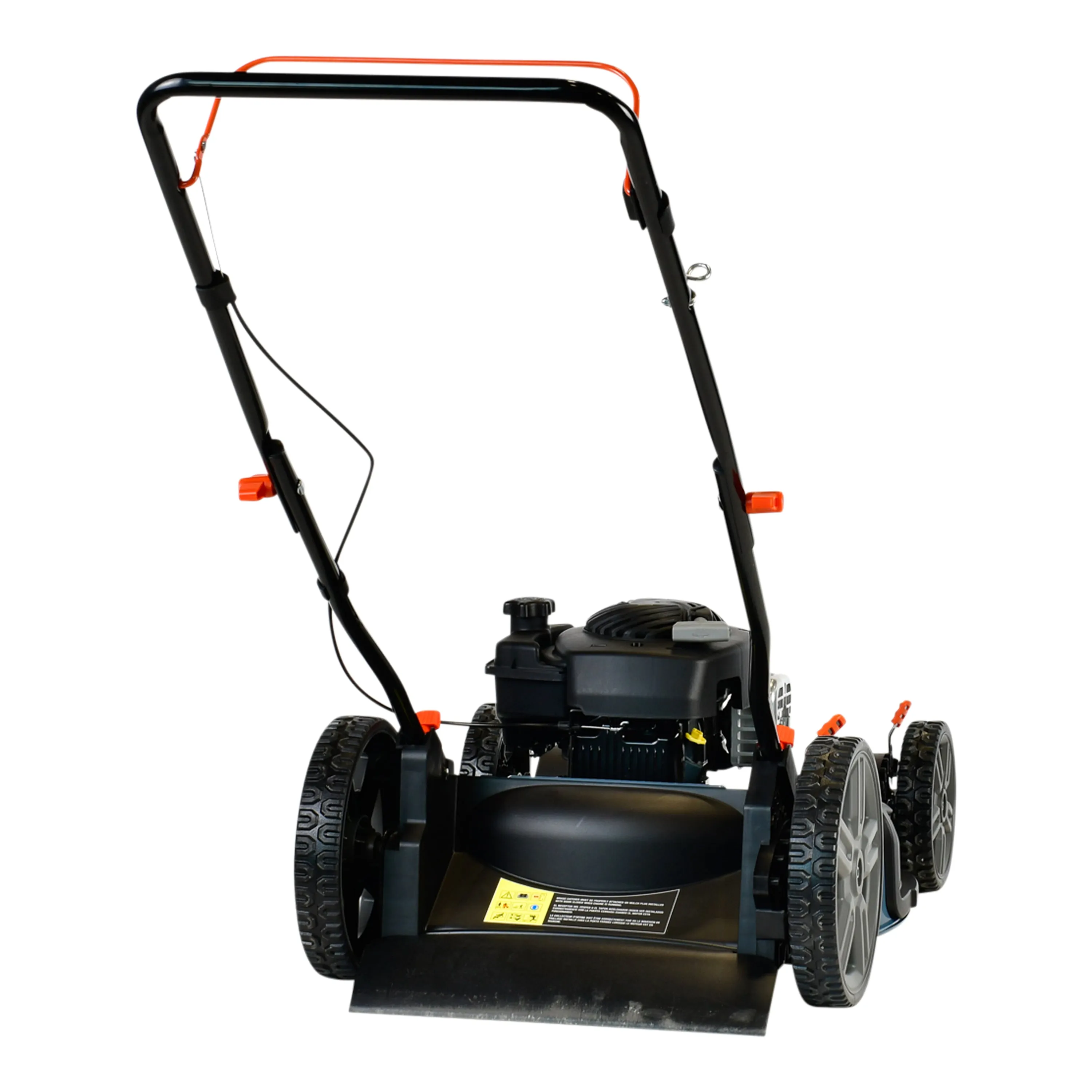 21-Inch 125cc Gas Powered Push Lawn Mower, 2-In-1, Mulch and Side Discharge, High Rear Wheels, LSPG-M4