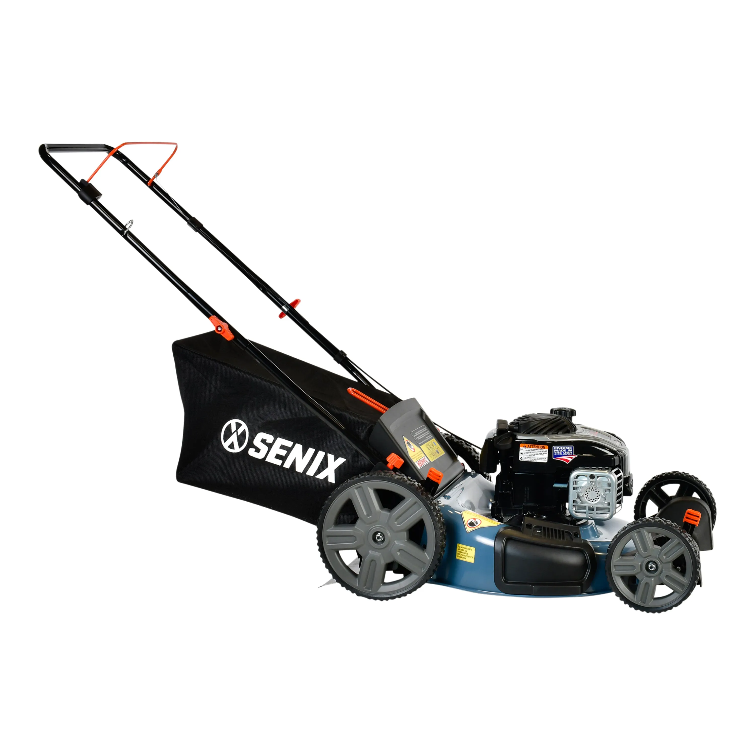 21-Inch 140cc Gas Powered Push Lawn Mower, 3-In-1, Mulch, Side Discharge & Rear Bagging, LSPG-M7