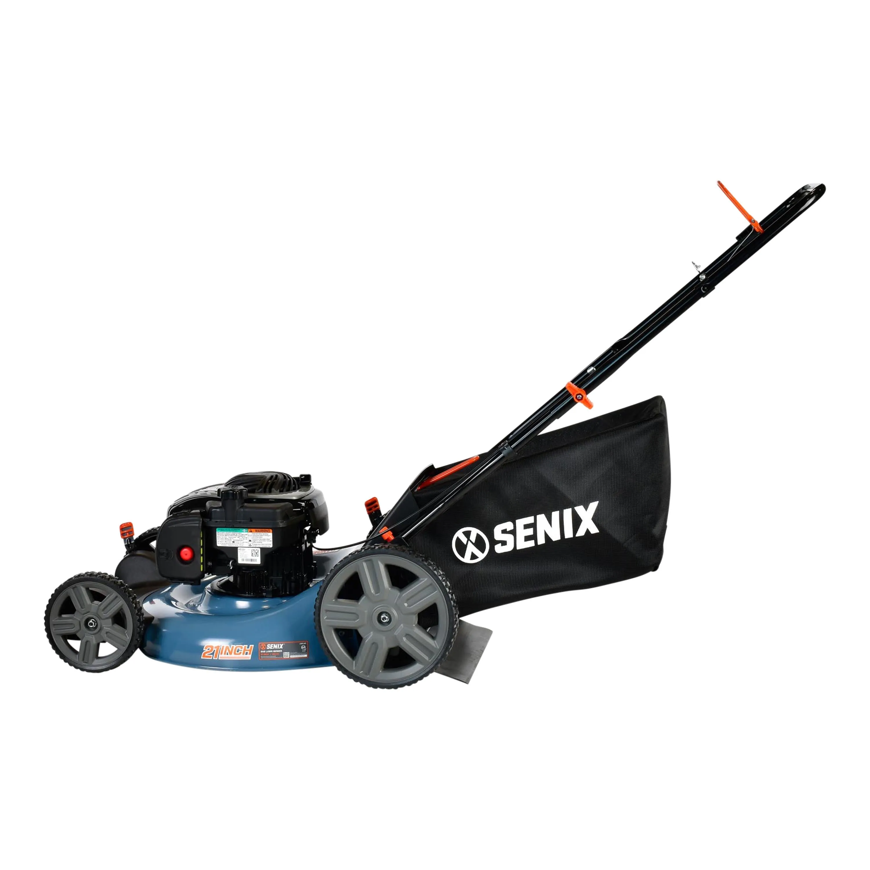 21-Inch 140cc Gas Powered Push Lawn Mower, 3-In-1, Mulch, Side Discharge & Rear Bagging, LSPG-M7