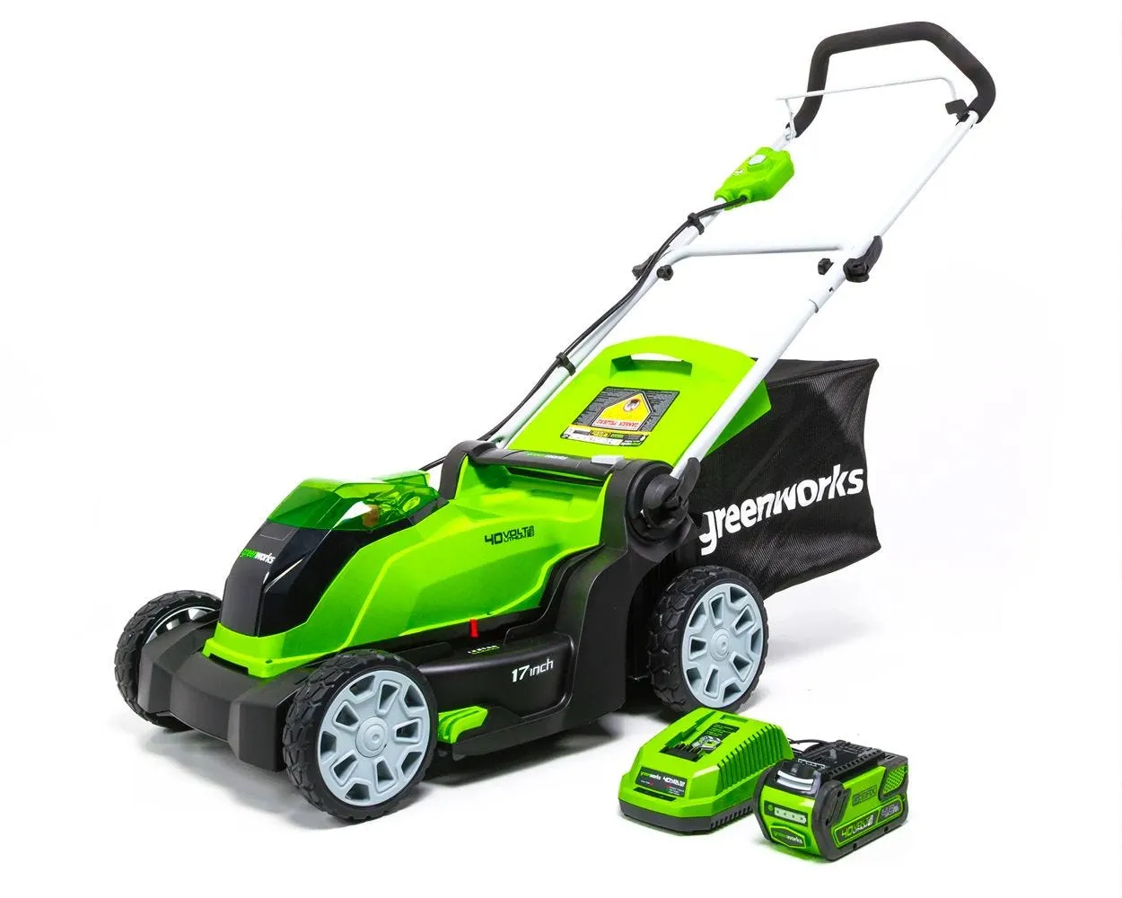 40V 17" Cordless Battery Push Lawn Mower w/ 4.0Ah Battery & Charger