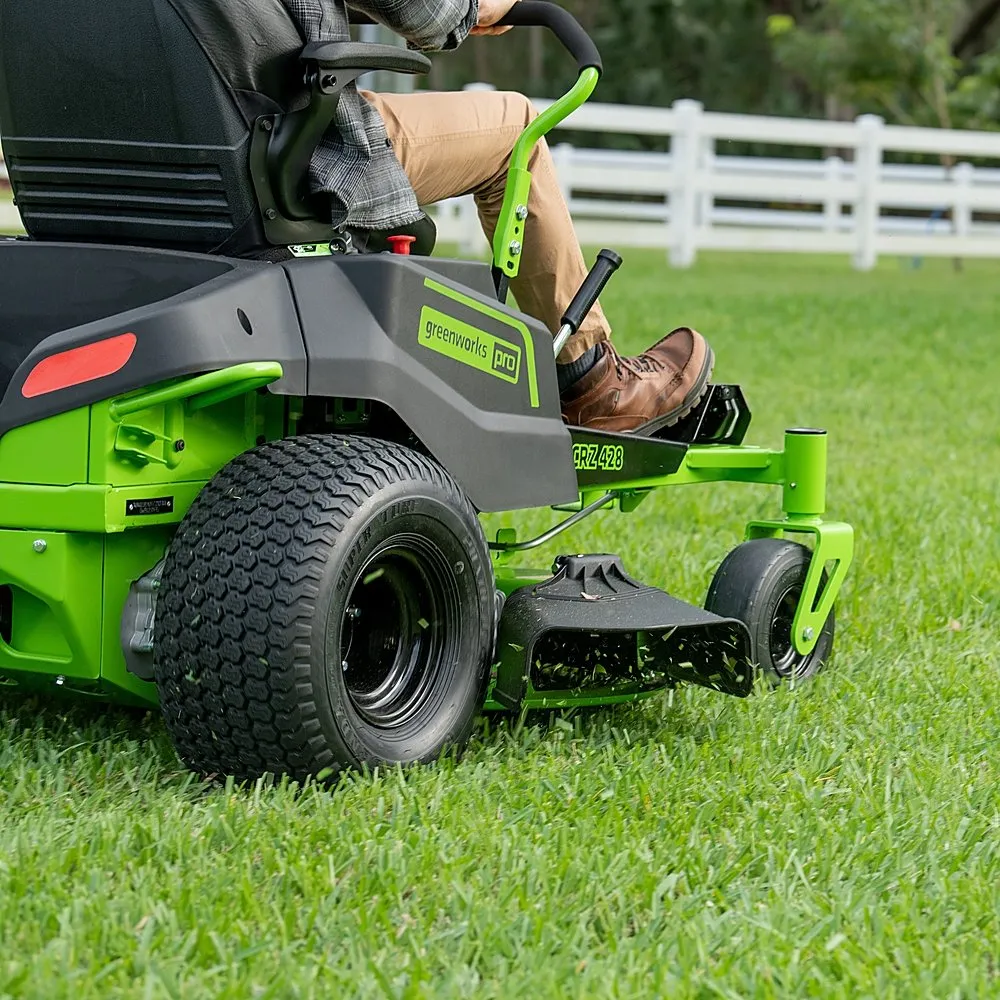 80V 42" Cordless Battery CrossoverZ Zero Turn Lawn Mower w/ Twelve (12) 4.0Ah Batteries and Three (3) Dual Port Turbo Chargers