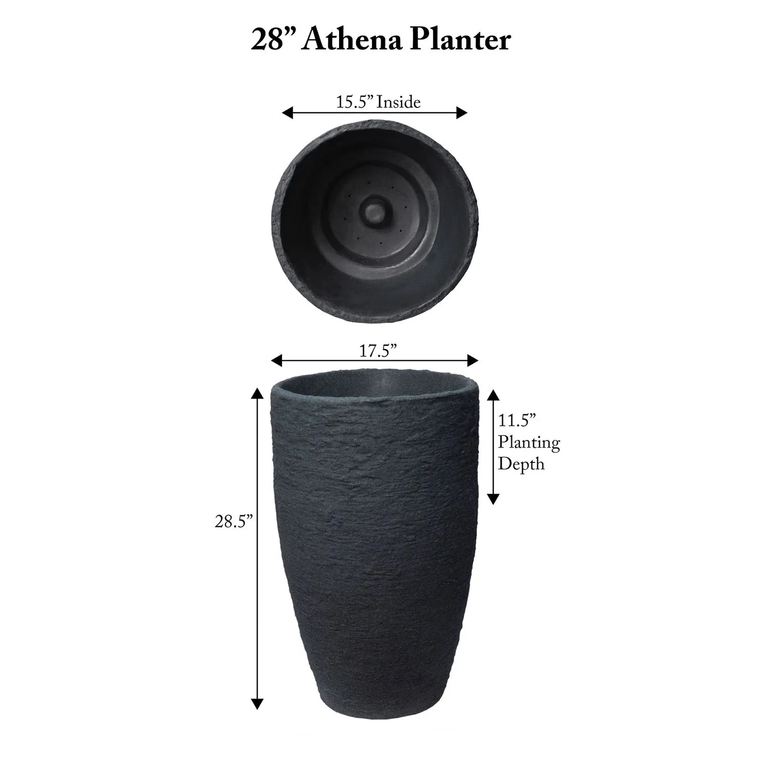 Algreen 87313 Athena 28.5" Self Watering Garden Ground Planter Pot (Open Box)