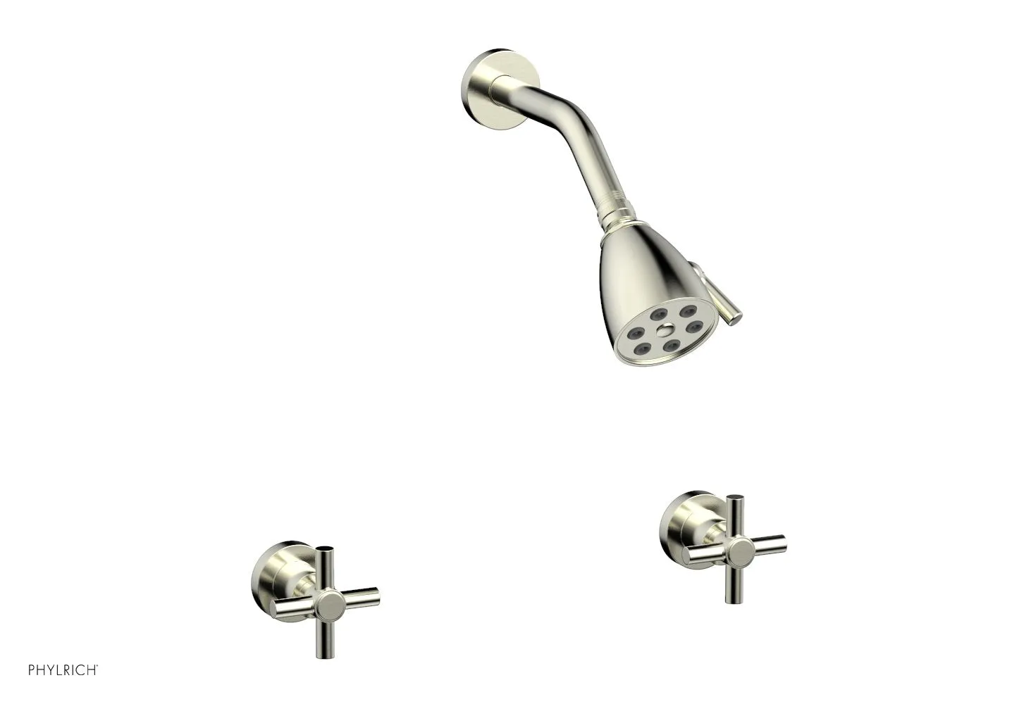 BASIC Two Handle Shower Set - Tubular Cross Handles D3134