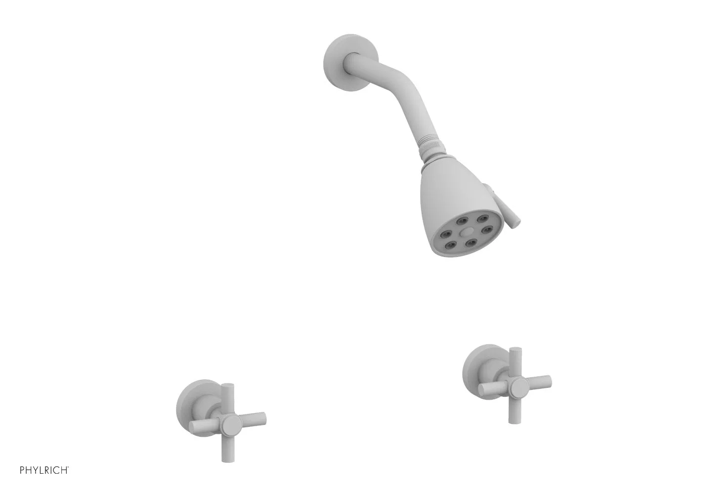 BASIC Two Handle Shower Set - Tubular Cross Handles D3134