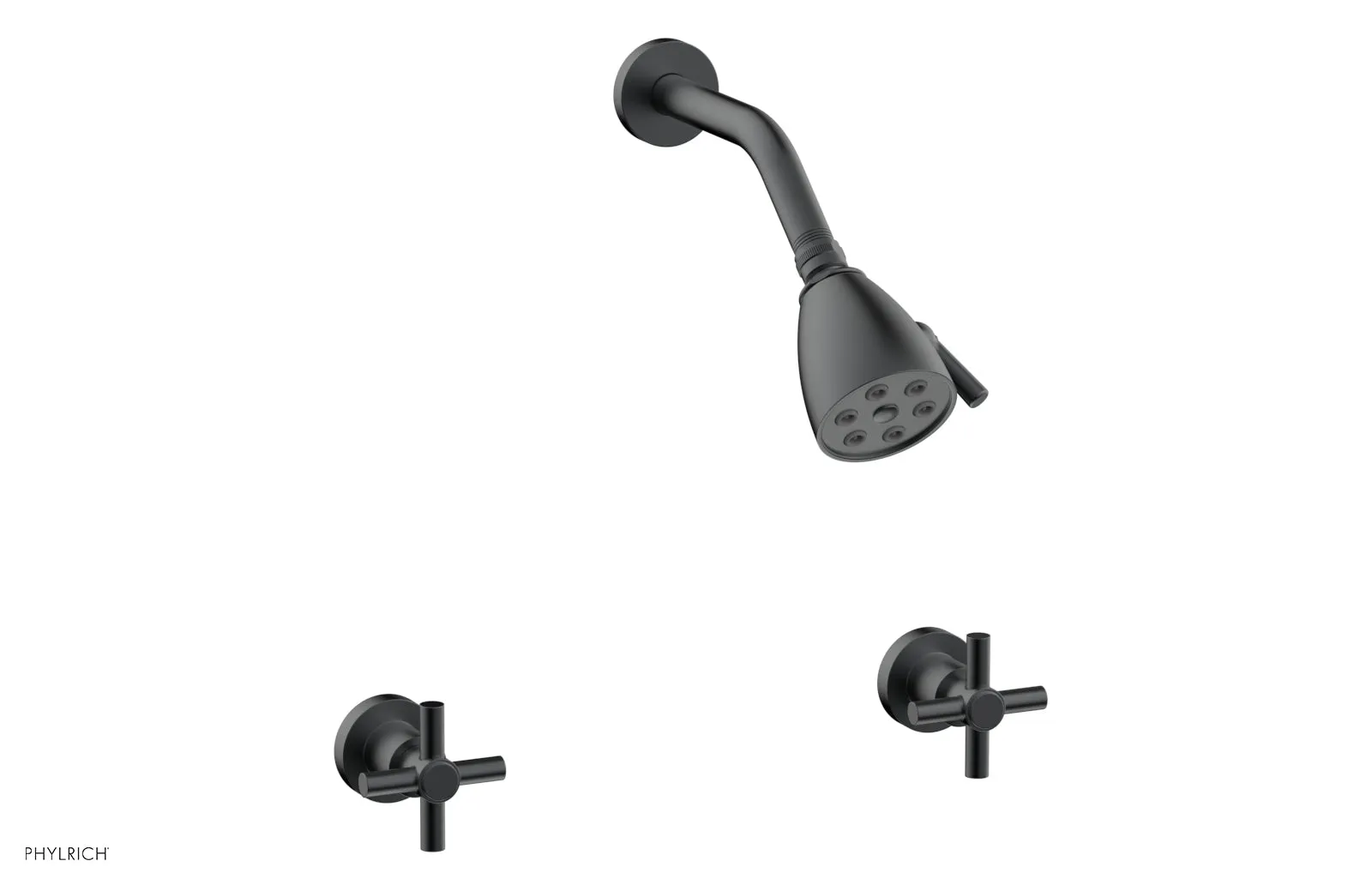 BASIC Two Handle Shower Set - Tubular Cross Handles D3134