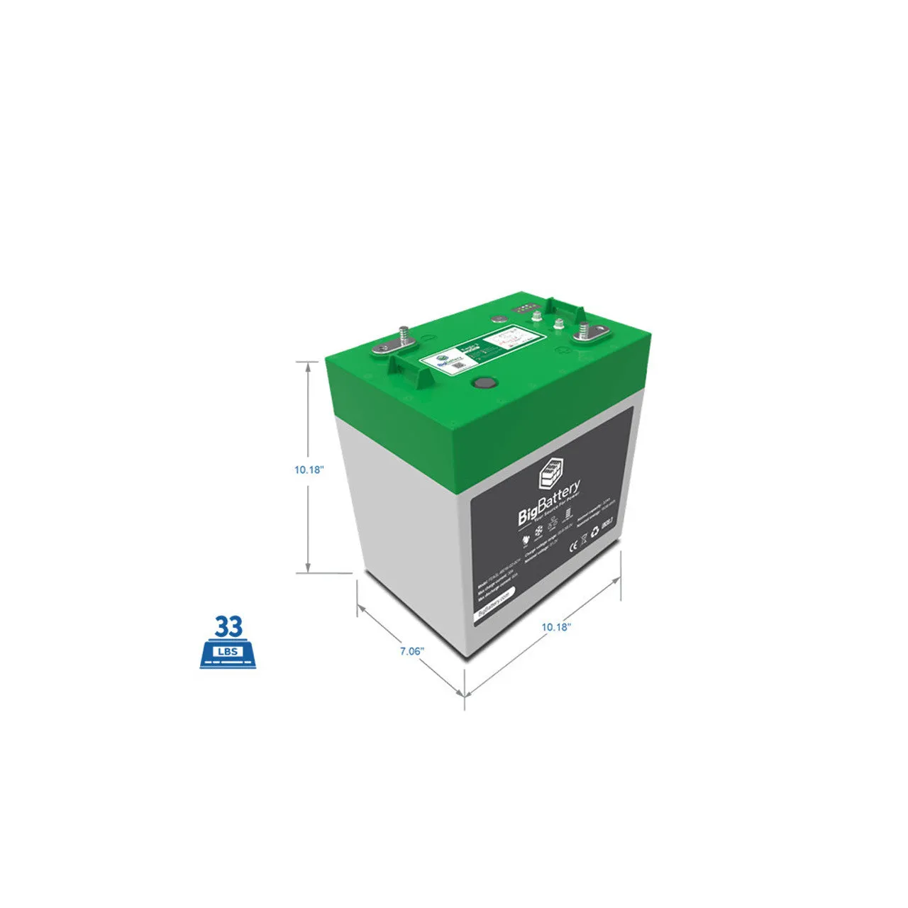 BigBattery | 48V 2X EAGLE 2 Bundle | LiFePO4 Lithium Battery 3.26kWh Total | For Golf Carts, Utility Vehicles, RVs & Camper Vans [BNDL-B0013]