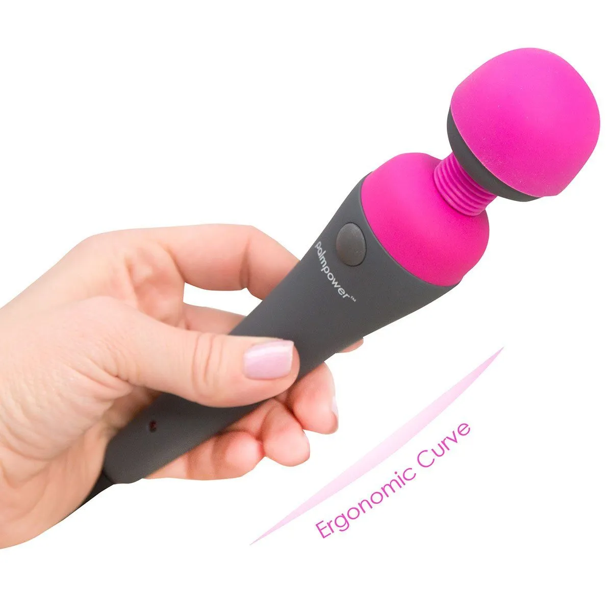 BMS PalmPower Wand Massager With Removable Silicone Cap