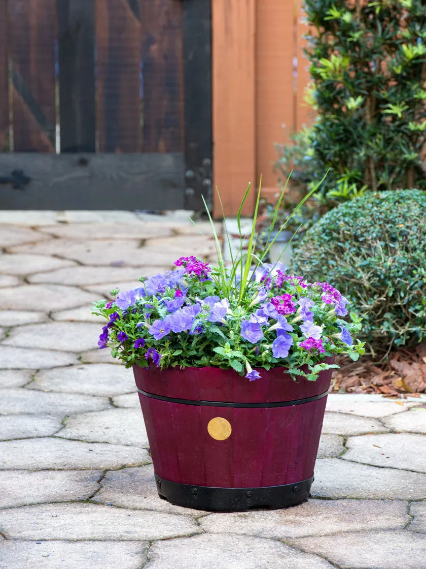 Coloured Barrel Planter