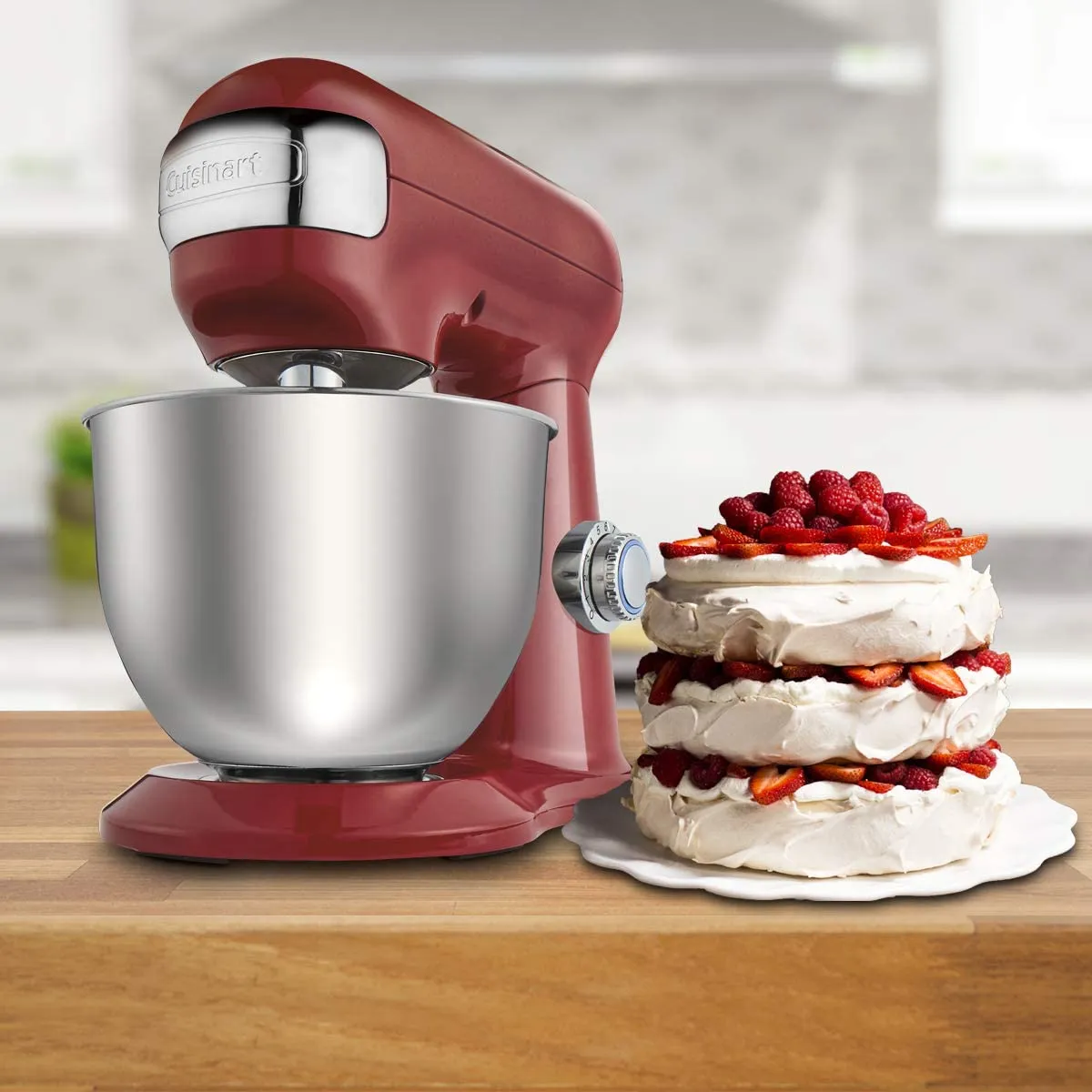 Cuisinart SM-48 Precision Master 4.5Qt Stand Mixer (Red) (Manufacturer Refurbished)