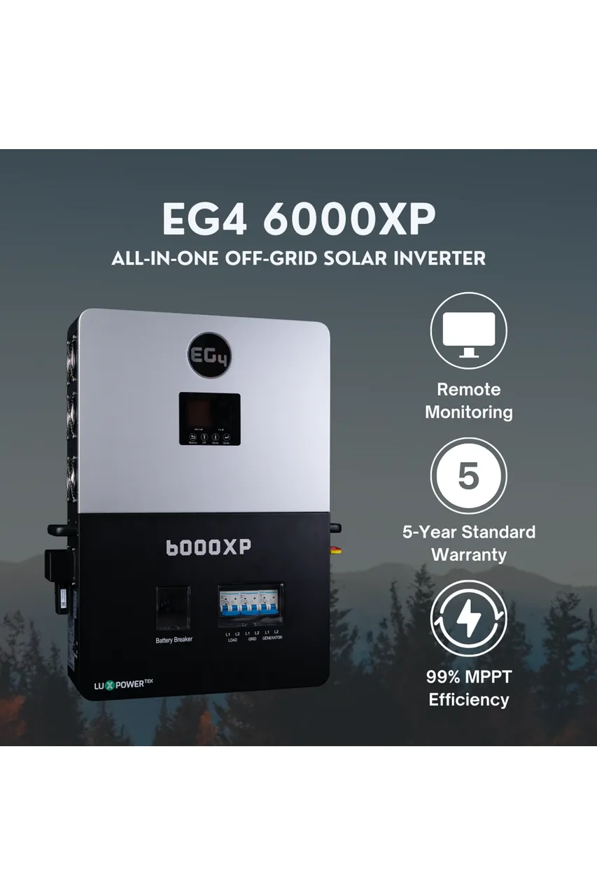 EG4 Complete Off-Grid Solar Kit EG4 6000XP | 12000W Output | 48V 120/240V Split Phase   12800 Watts of Solar PV [KIT-E0009]