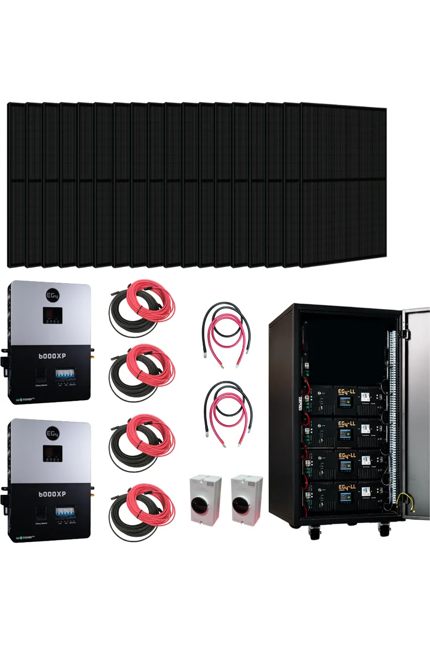 EG4 Complete Off-Grid Solar Kit EG4 6000XP | 12000W Output | 48V 120/240V Split Phase   12800 Watts of Solar PV [KIT-E0009]