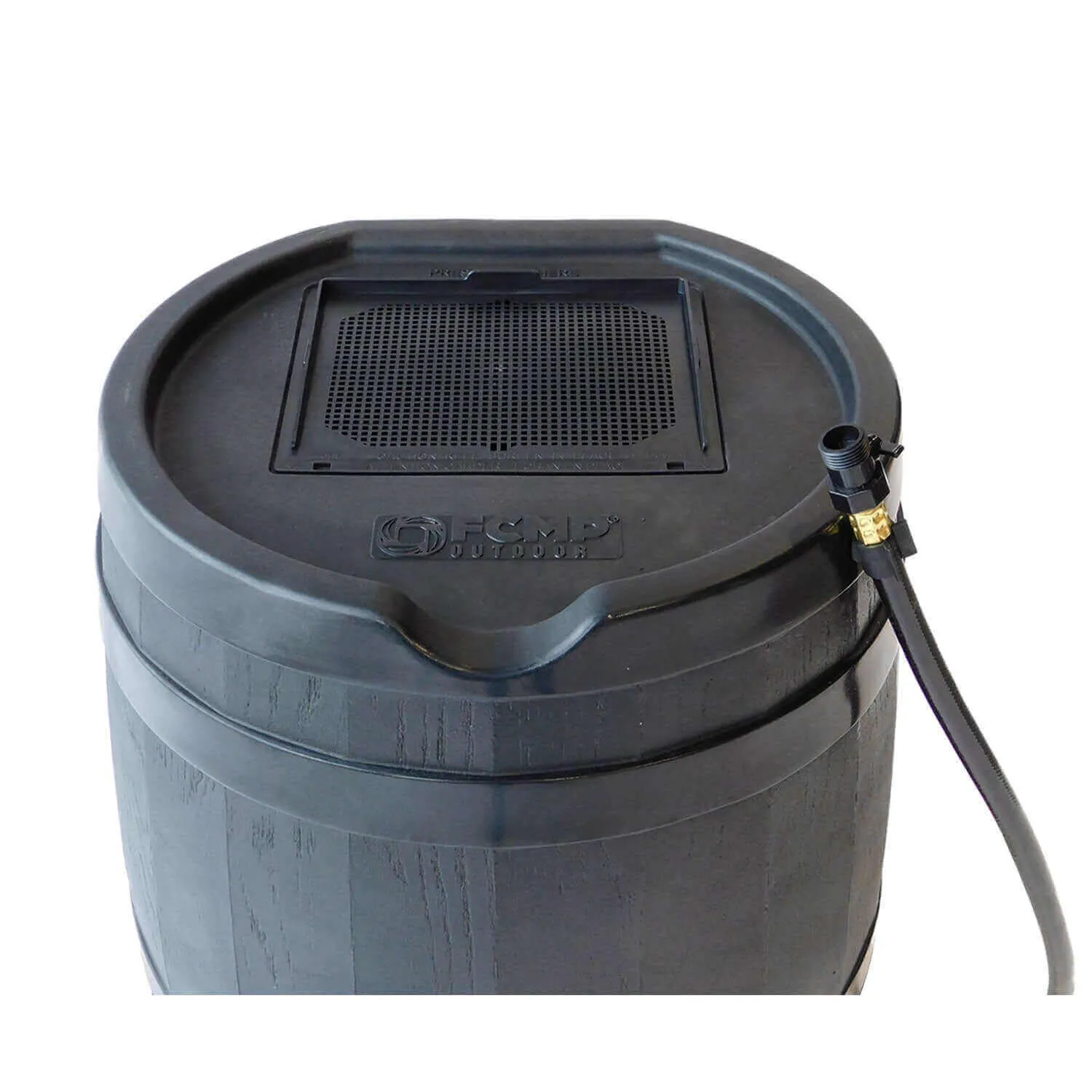 FCMP Outdoor 45Gal Rain Catcher Rain Barrel - Black