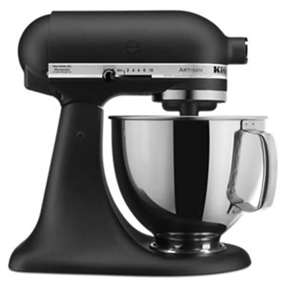 KitchenAid KSM150PSBK Artisian Design 5-Quart Tilt-Head Stand Mixer (Cast Iron Black)