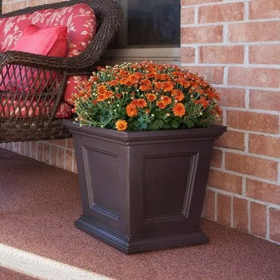 Mayne 16" x 16" Square Fairfield Planter Espresso