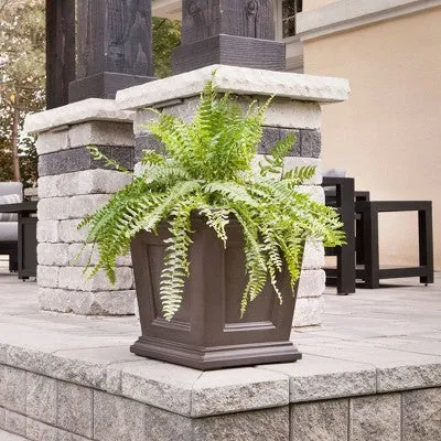 Mayne 16" x 16" Square Fairfield Planter Espresso