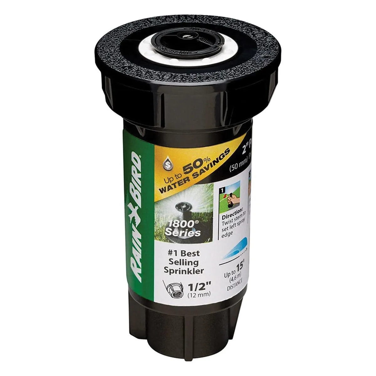 Rain Bird 2" 1800 Adjustable 15' Spray with Pressure Regulator