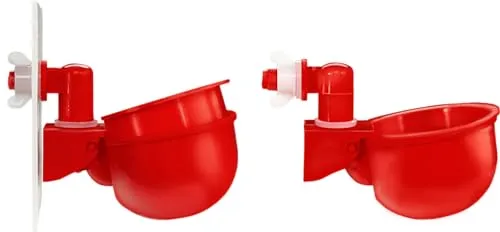 RentACoop Automatic Chicken Water Cup Waterer Kit for Poultry