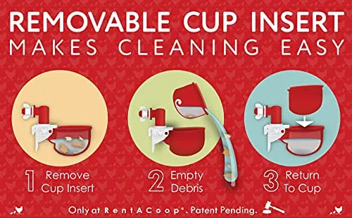 RentACoop DIY Autofill Chicken Cups for Any Watering System: Tubing, Hardware Cloth, Buckets, Barrels, and More!