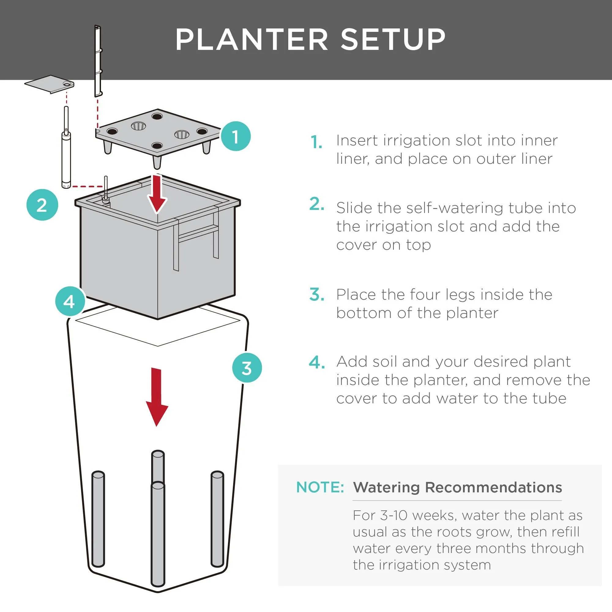 Self-Watering Wicker Planter w/ Caster Wheels, Water Level Indicator