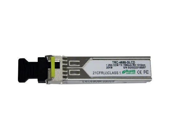 SFP Fiber Transceiver Modules, Single Mode, 20KM 1000BASE-BX10-D WDM Bi-Directional, LC Connector, TX-1490/RX-1310, Cisco Compatible