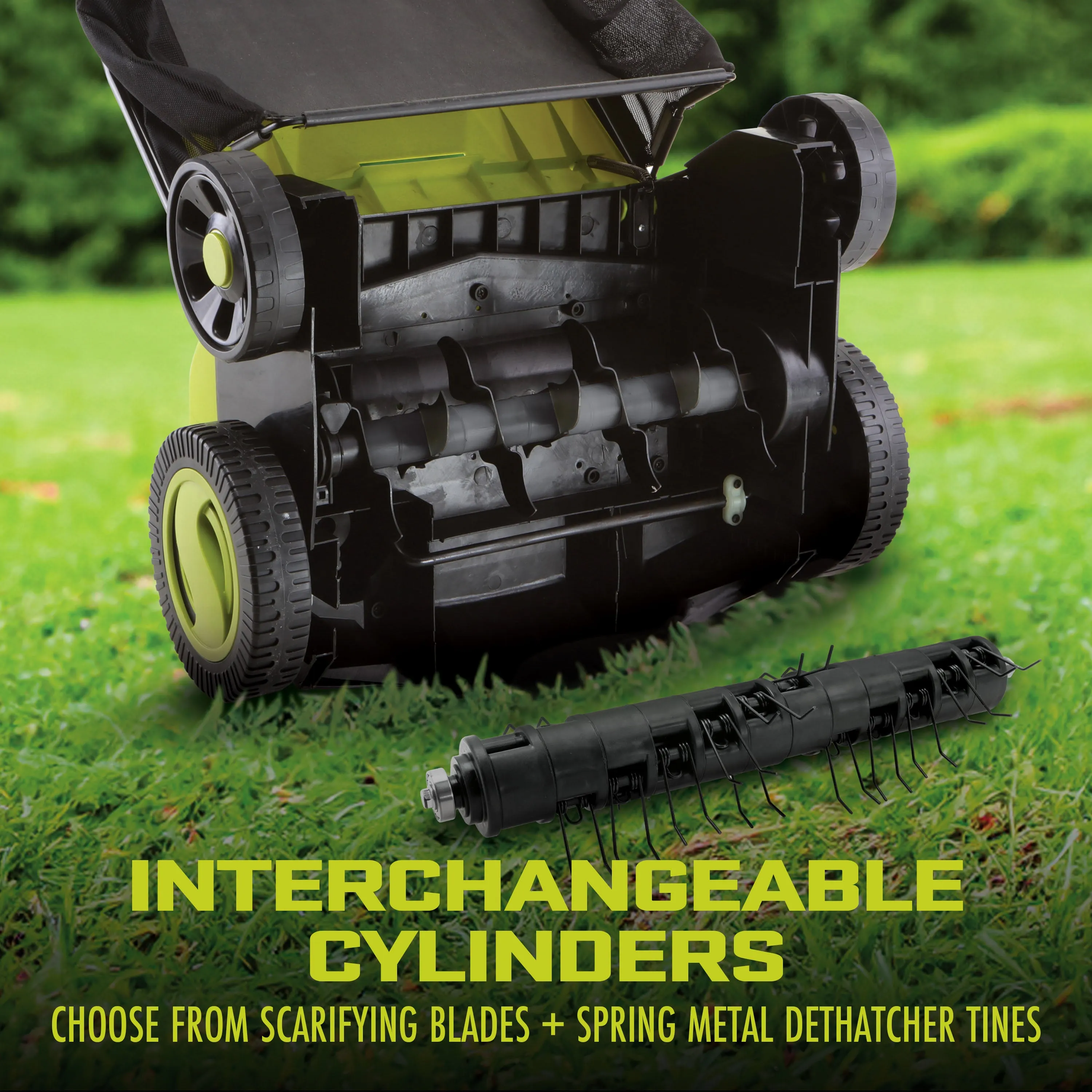 Sun Joe 24V-X2-DTS15-CT 24-Volt Cordless Scarifier   Dethatcher | 5-Depth Positions | 15-inch | Brushless Motor | Tool Only