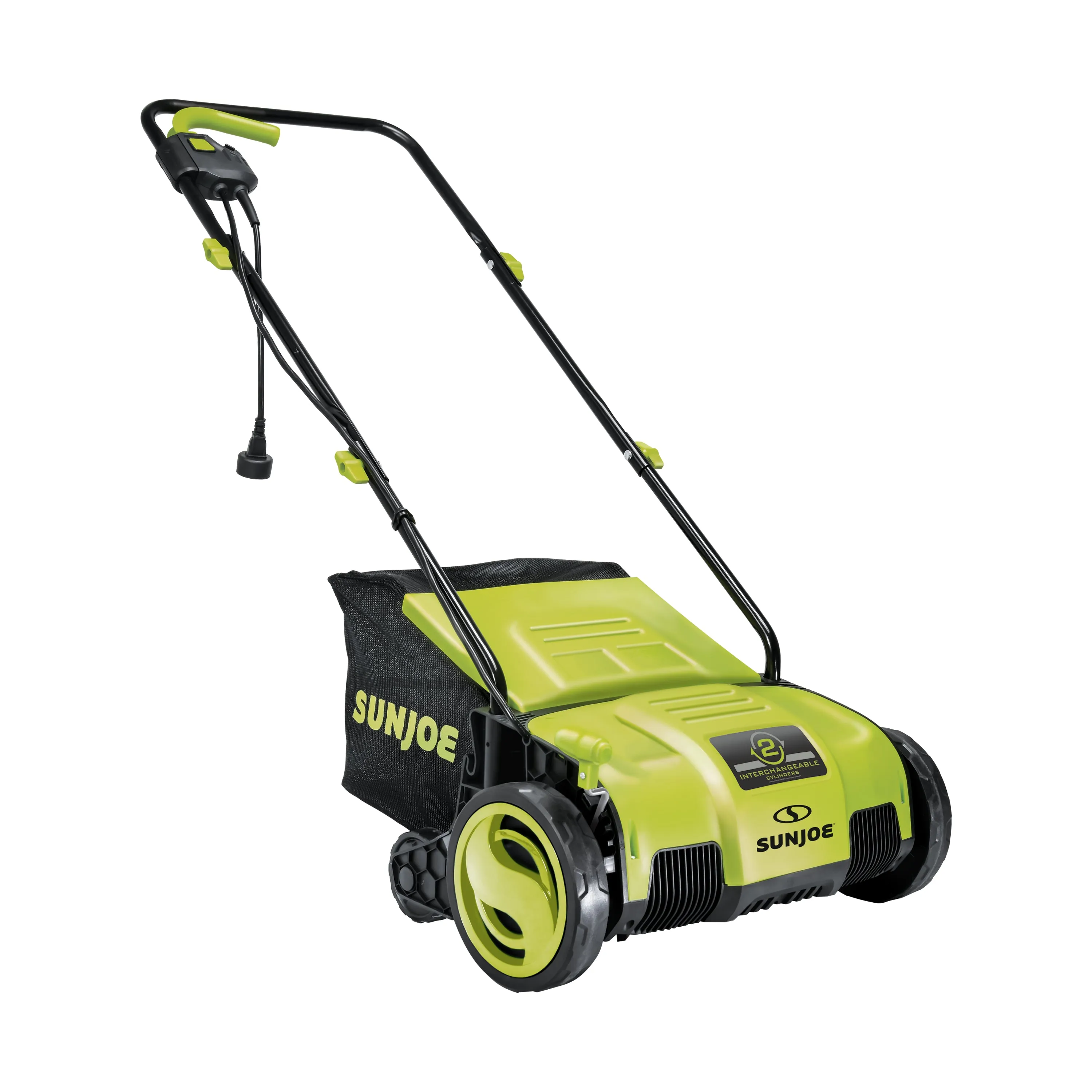 Sun Joe AJ798E Electric Lawn Dethatcher   Scarifier W/ Collection Bag | 12.6-inch | 12-Amp | AirBoost Technology