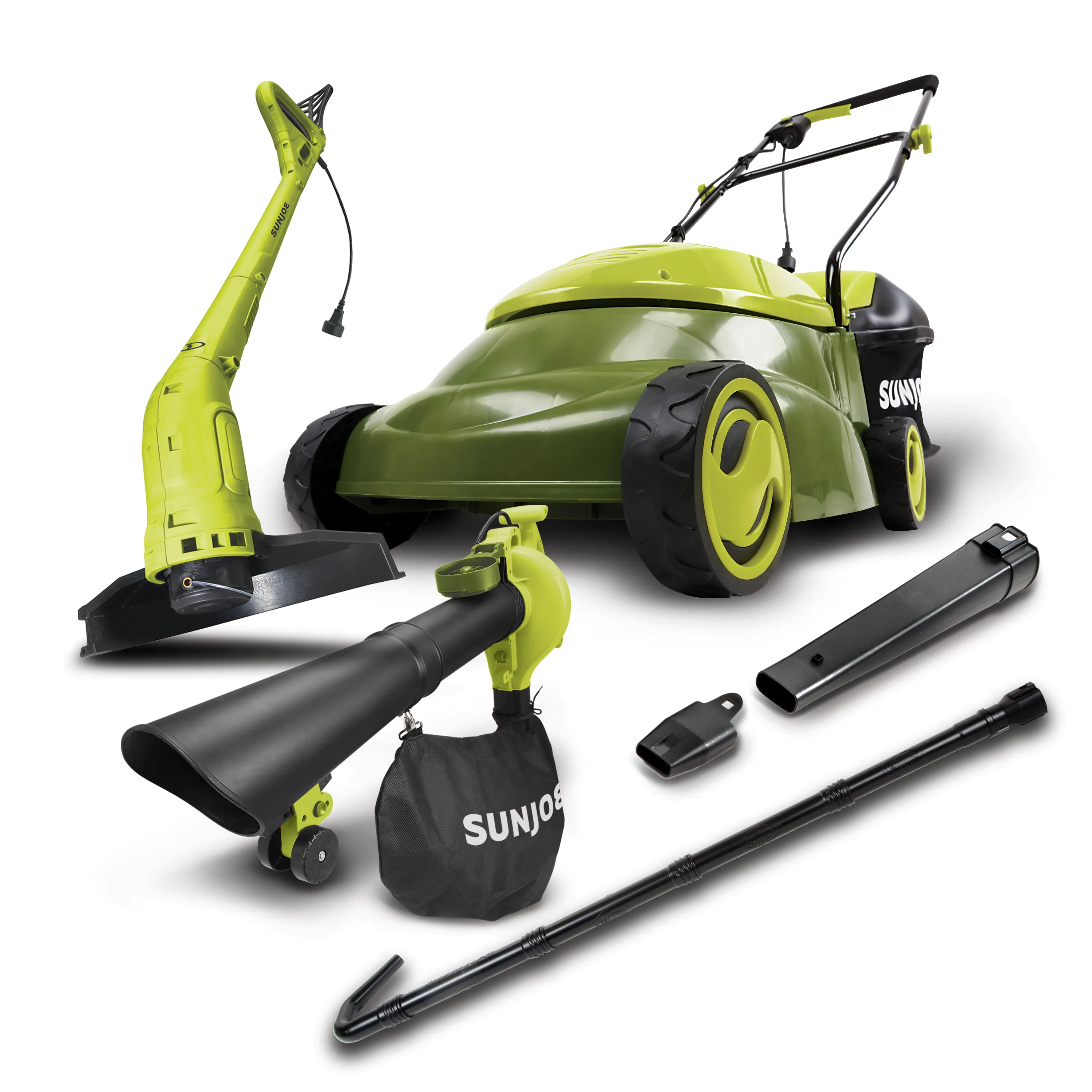 Sun Joe Lawn Lover Bundle | Electric Lawn Mower   Leaf Blower   String Trimmer