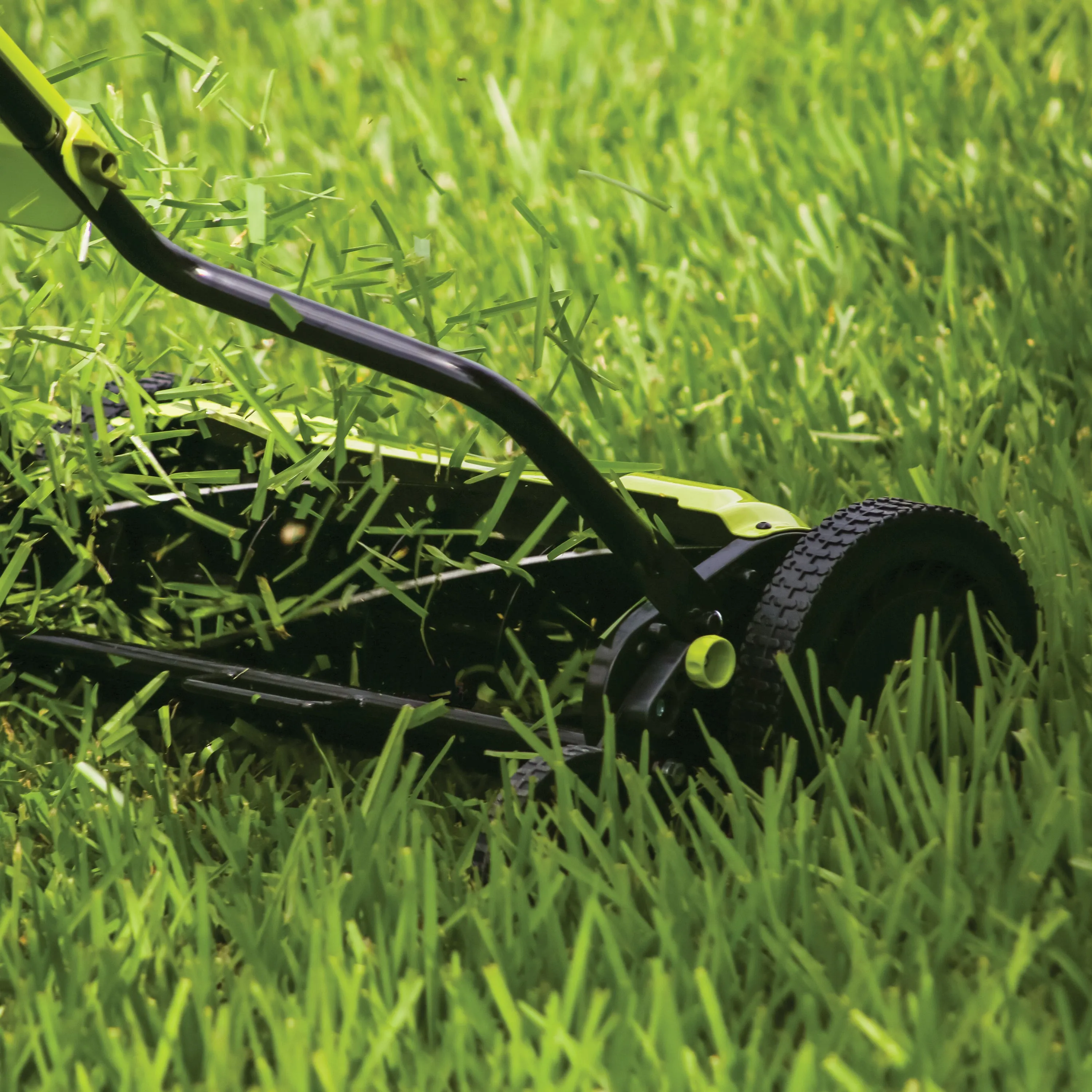 Sun Joe MJ1800M Silent Push Reel Mower | 5-Position | 18-inch Quad-Wheel