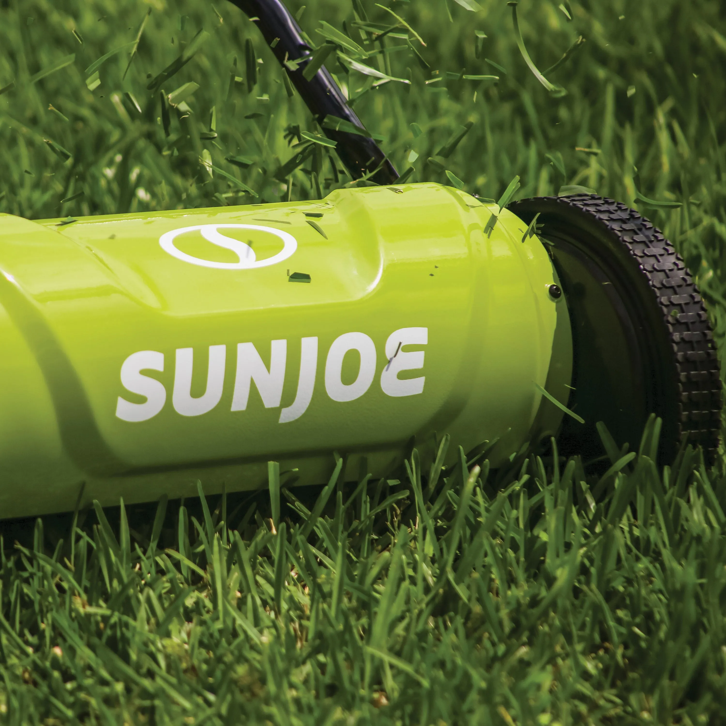 Sun Joe MJ1800M Silent Push Reel Mower | 5-Position | 18-inch Quad-Wheel