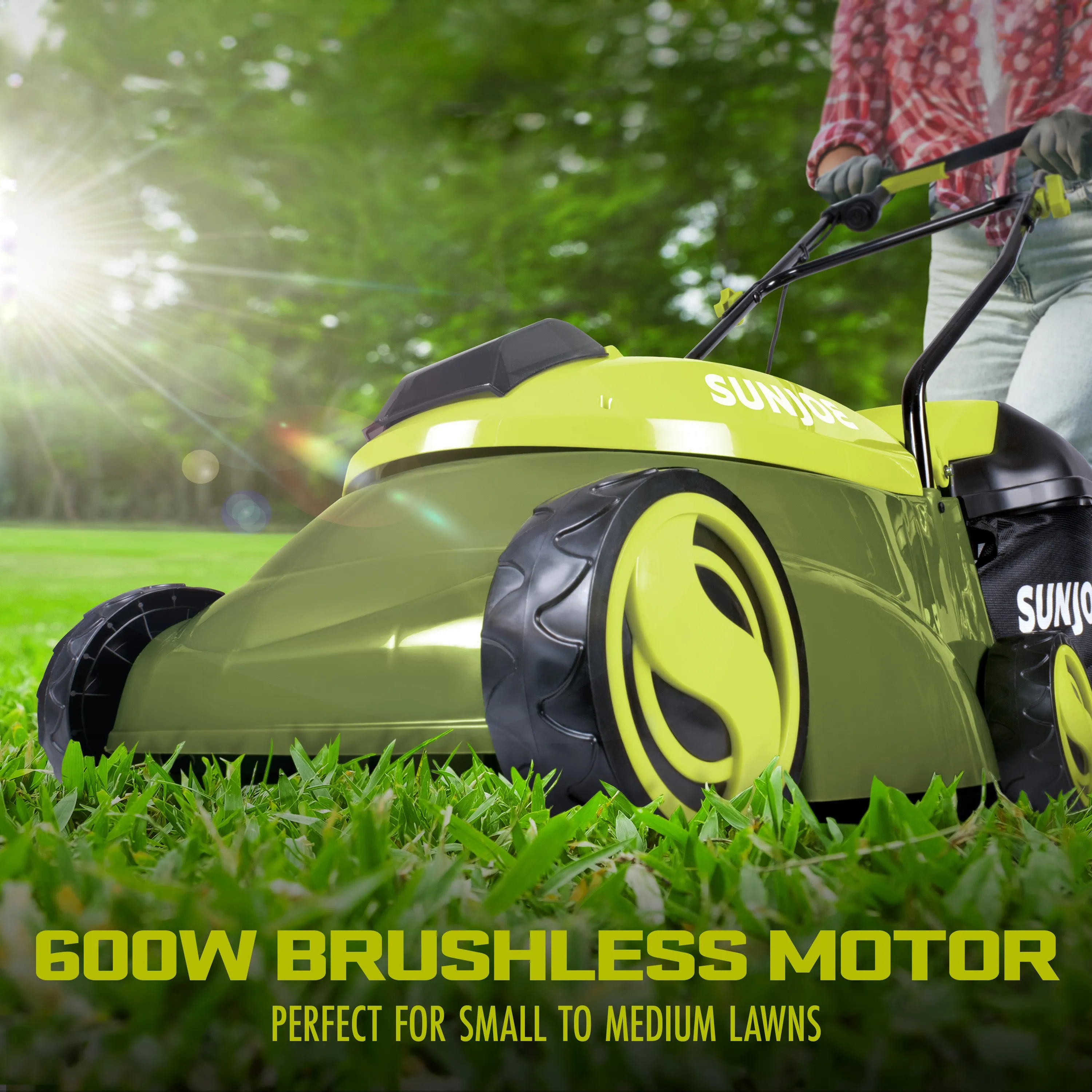 Sun Joe MJ401C 28-Volt Cordless Walk-Behind Push Lawn Mower | 14-inch | 3-Position Height Adjustment