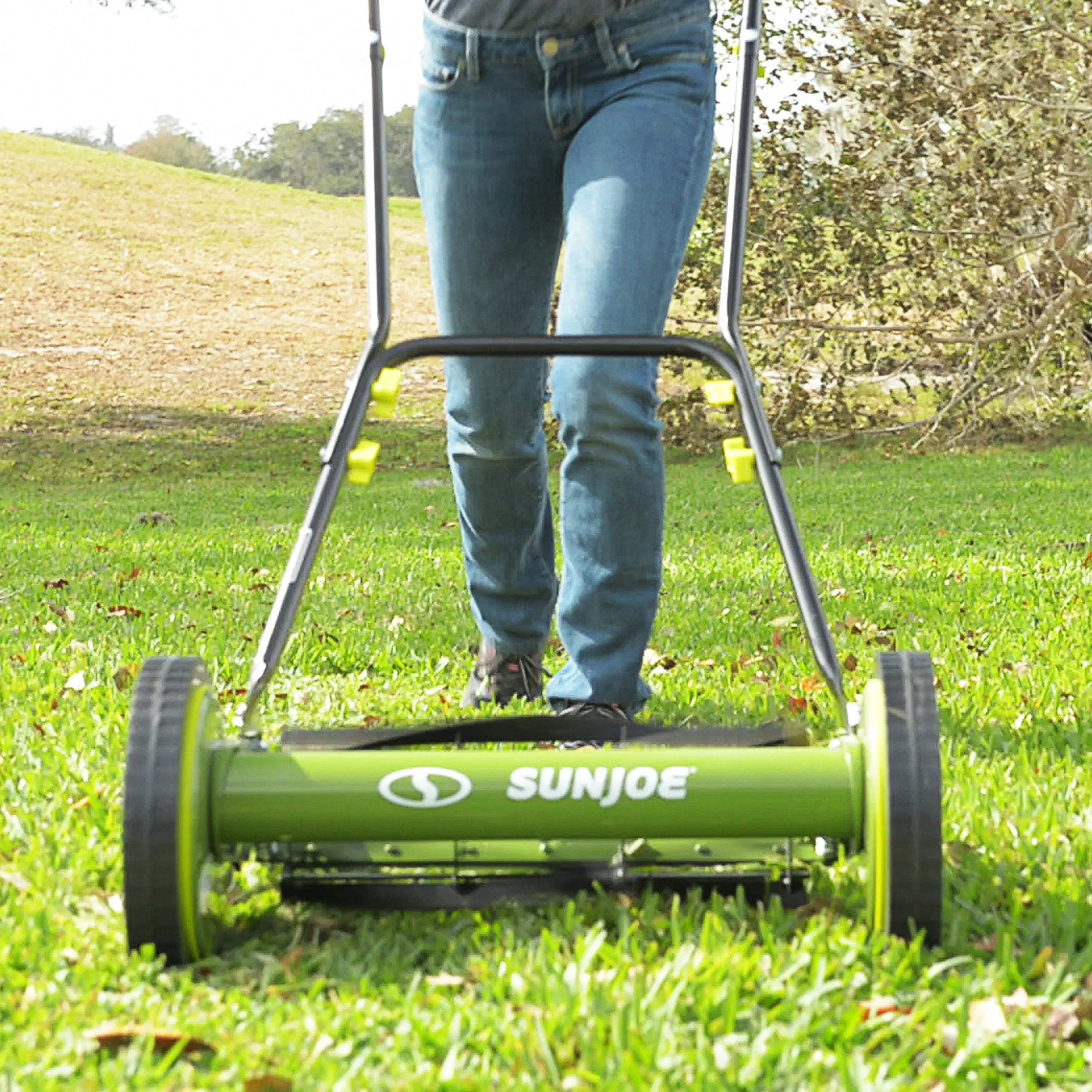 Sun Joe MJ504M Manual Reel Mower without Grass Catcher | 16 inch | 9 Height Positions