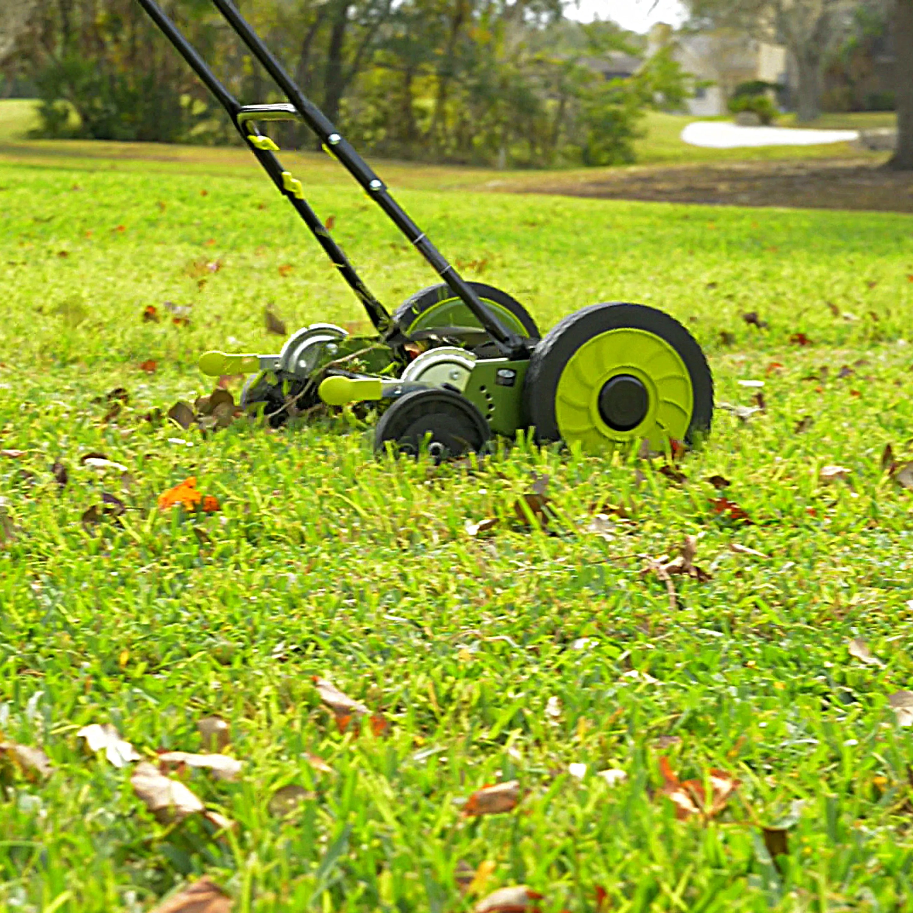 Sun Joe MJ504M Manual Reel Mower without Grass Catcher | 16 inch | 9 Height Positions