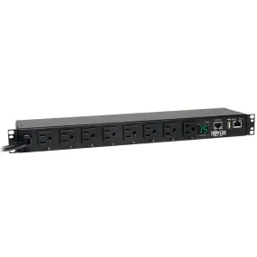 Tripp Lite 1.4 kWatts Single-Phase Switched PDU, LX Platform Interface, 120V Outlets (8 x 5-15R), NEMA x 5-15P, 12.0 Feet Cord, 1U Rack, TAA (PDUMH15NET2LX)