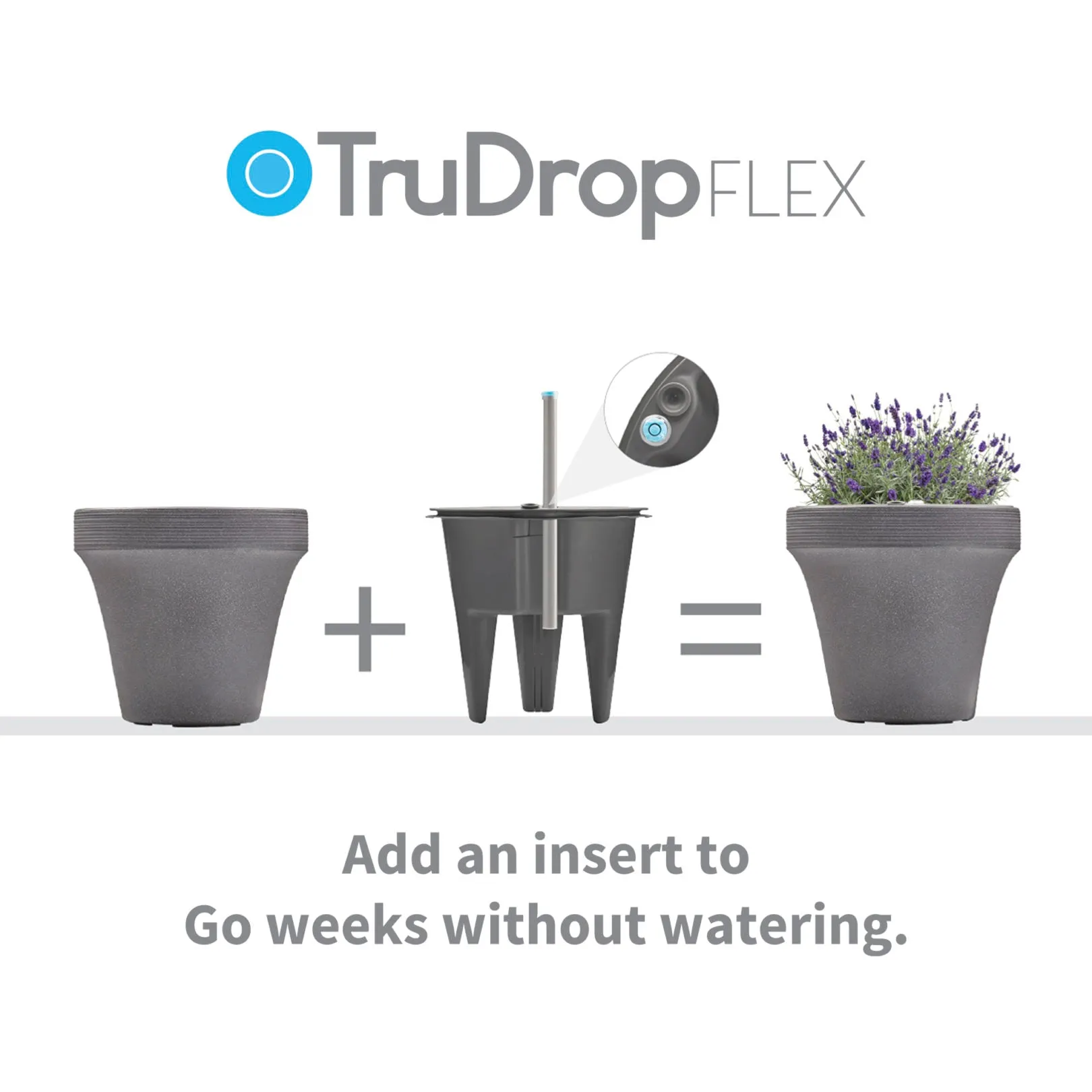 TruDrop Flex Ridge Contemporary Planter