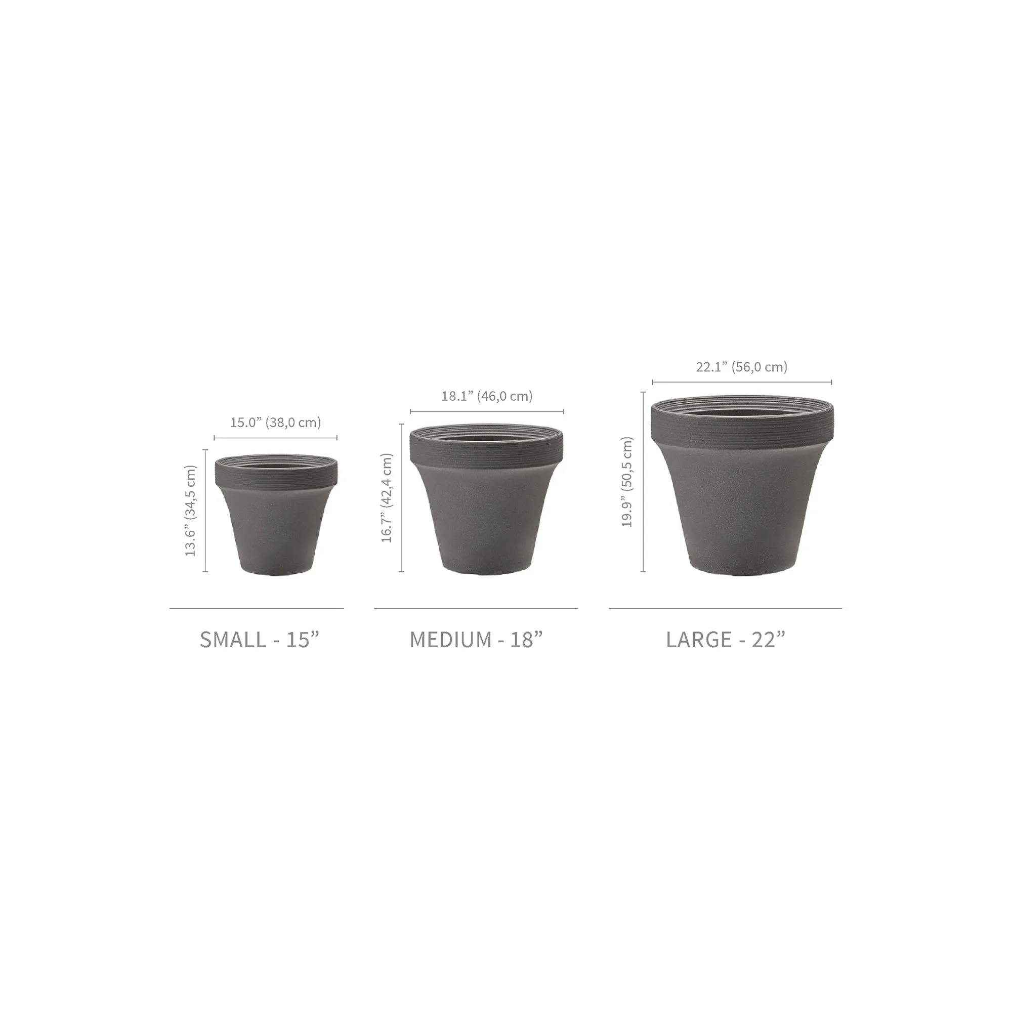 TruDrop Flex Ridge Contemporary Planter