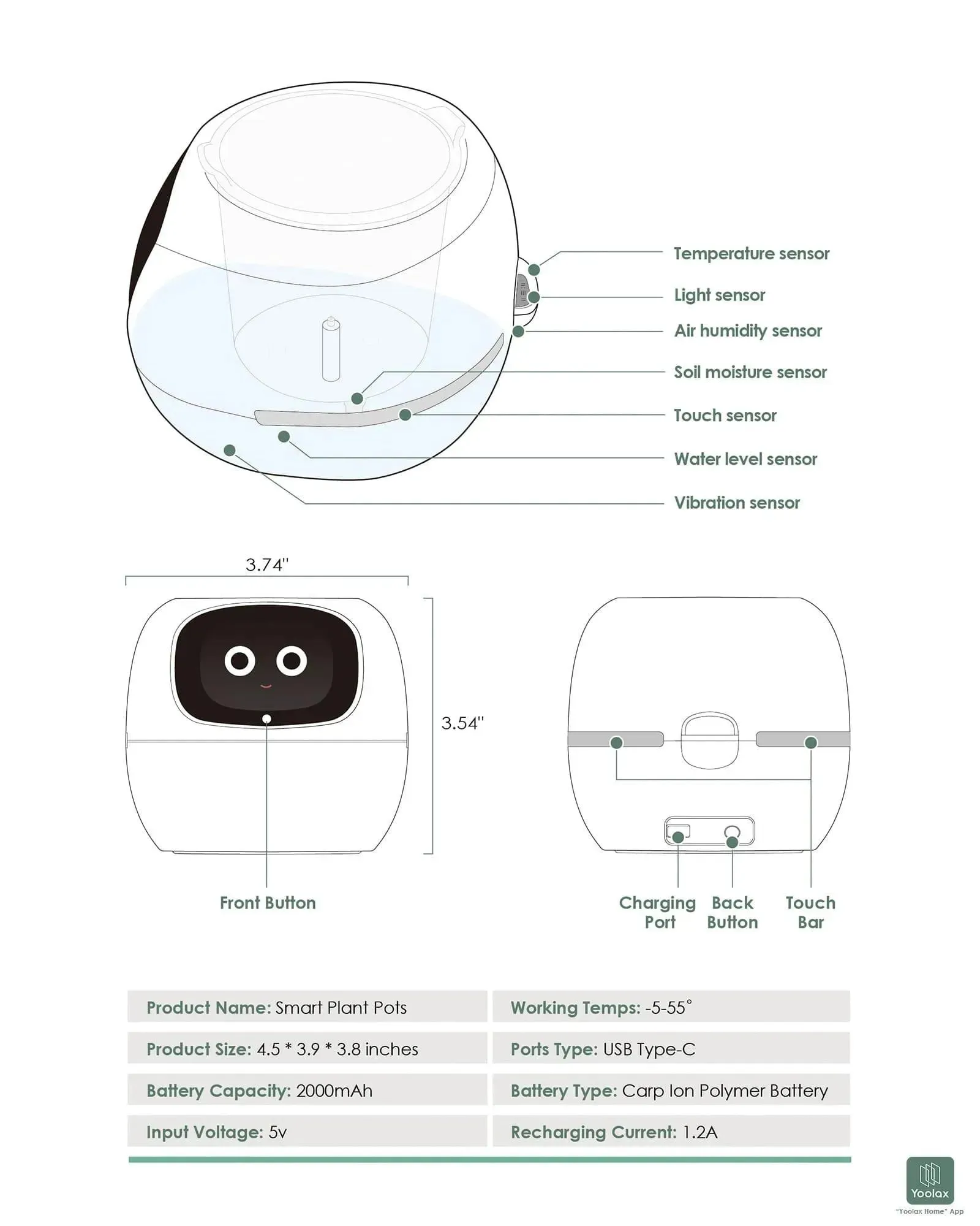 Yoolax Smart Plant Pot